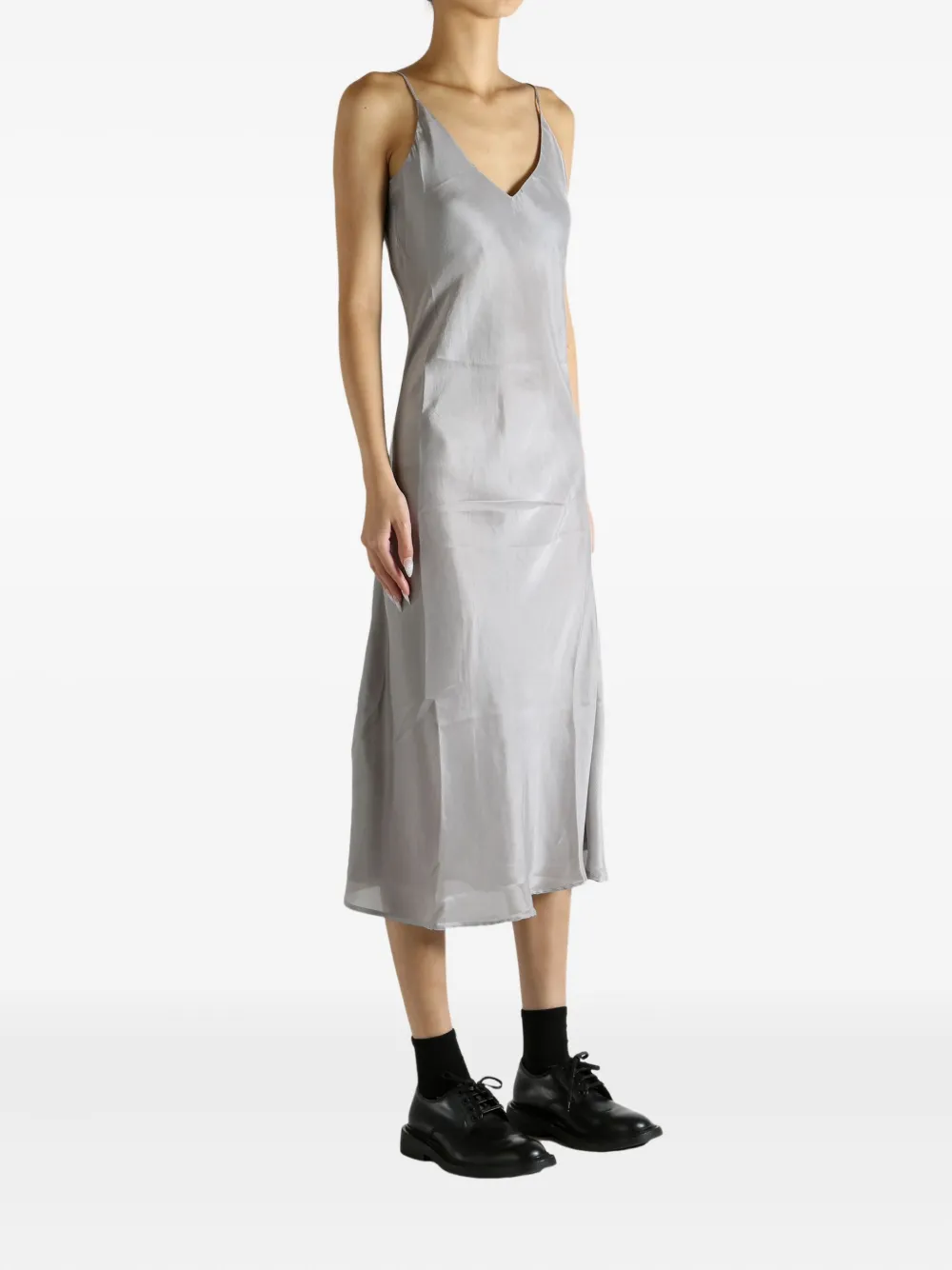 Marc Le Bihan Midi-jurk met V-hals Grijs