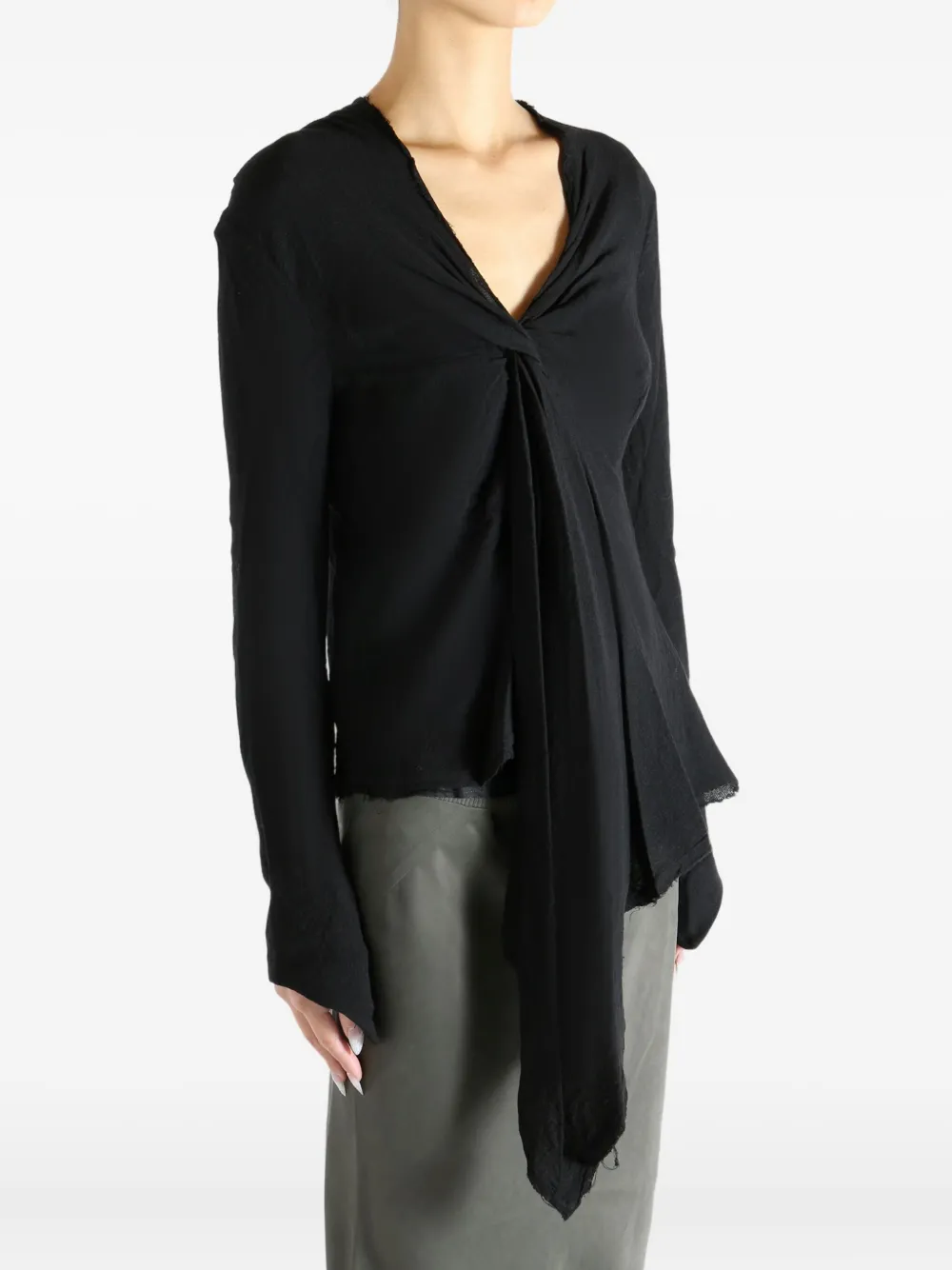 Marc Le Bihan Top met franje afwerking Zwart