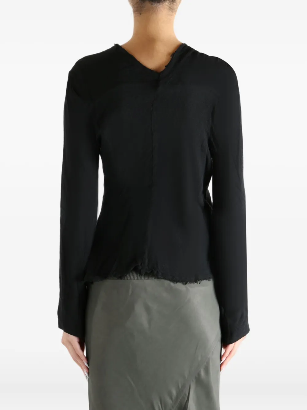 Marc Le Bihan Top met franje afwerking Zwart