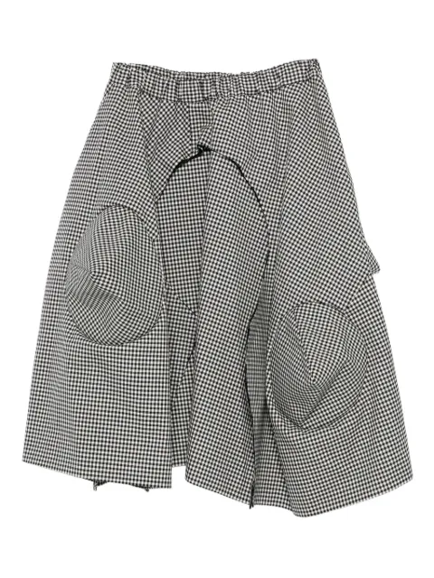 Comme Des Garçons falda acampanada bordada