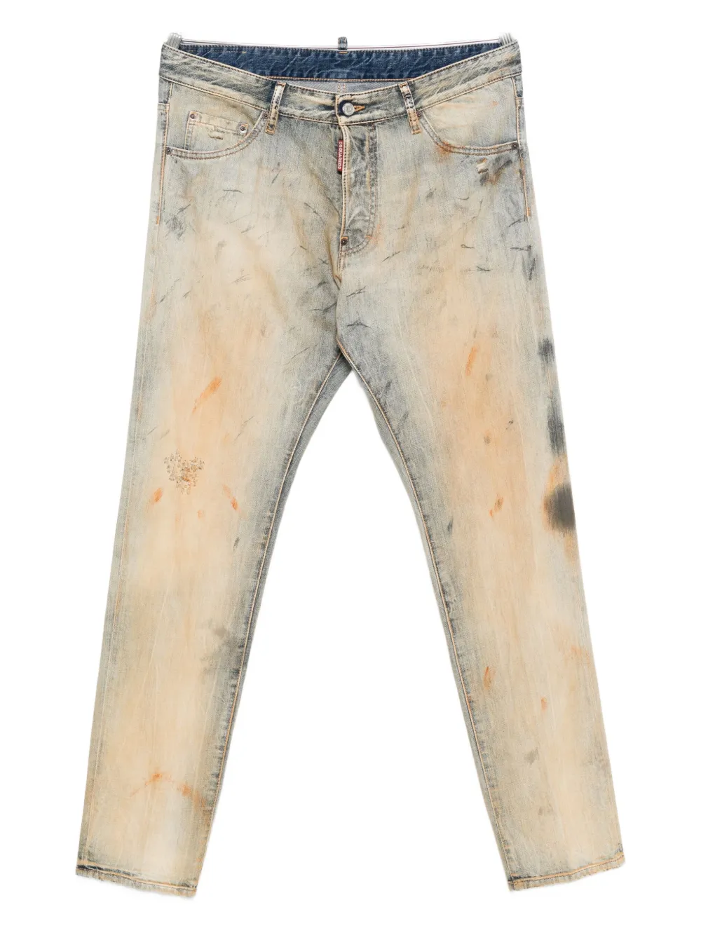 Dsquared2 Cool Guy Faded-effect Paint-splatter Jeans In Neutral