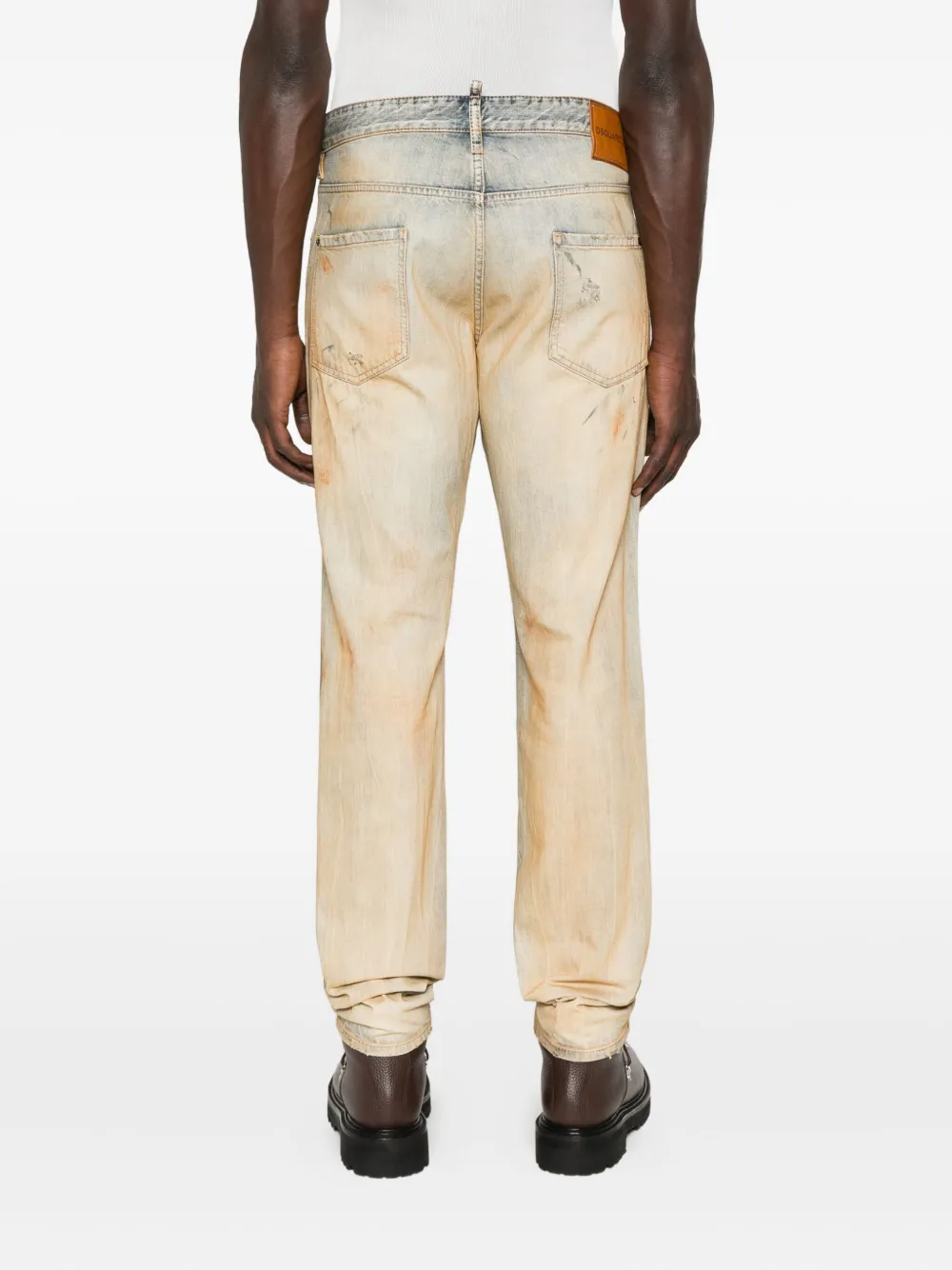 Dsquared2 Cool Guy Faded-effect Paint-splatter Jeans In Neutral