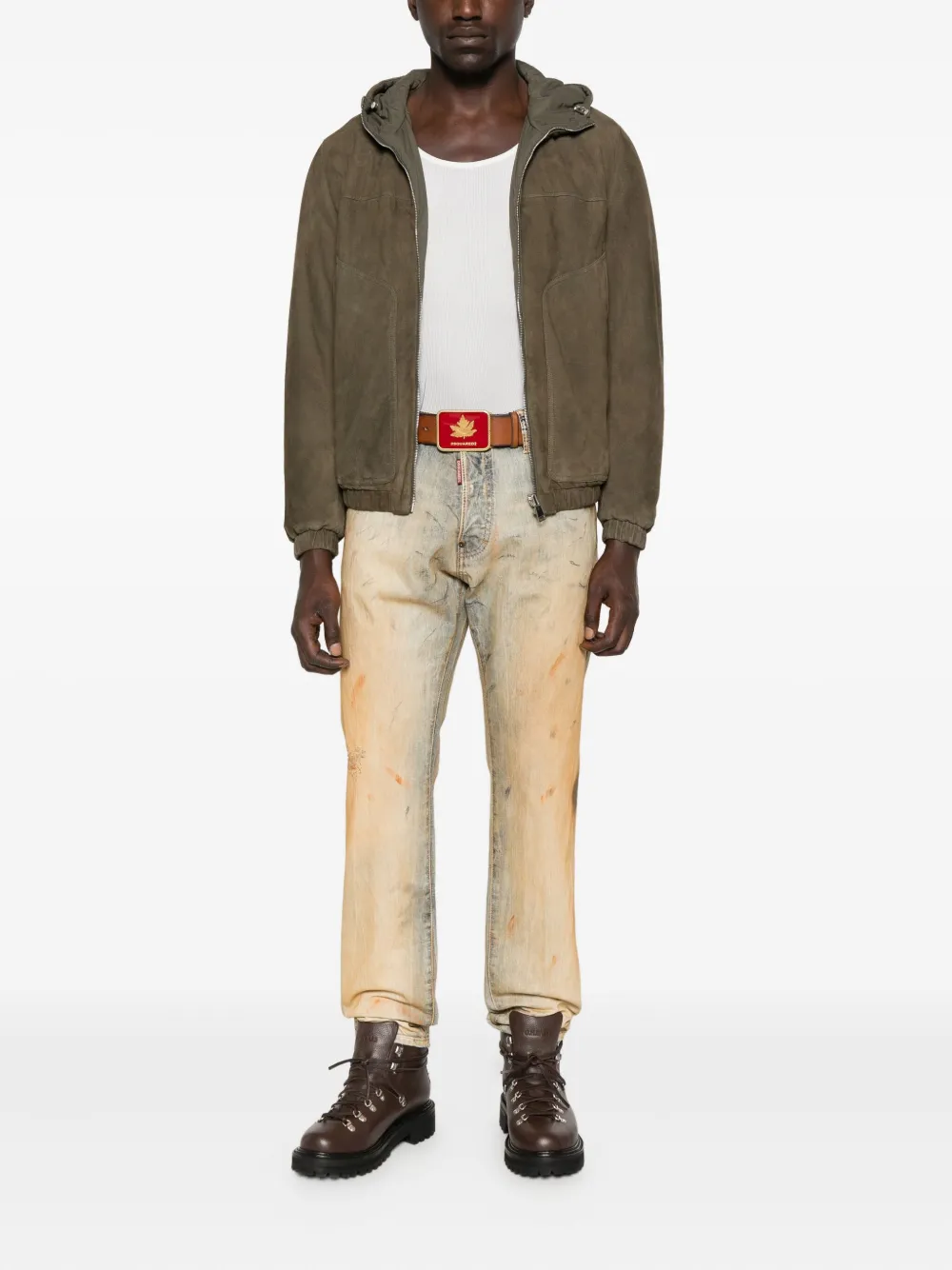 DSQUARED2 Cool Guy faded-effect paint-splatter jeans - Beige
