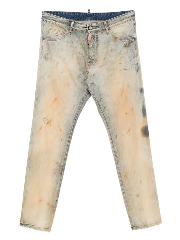 DSQUARED2 Cool Guy faded-effect paint-splatter Jeans | Neutrals