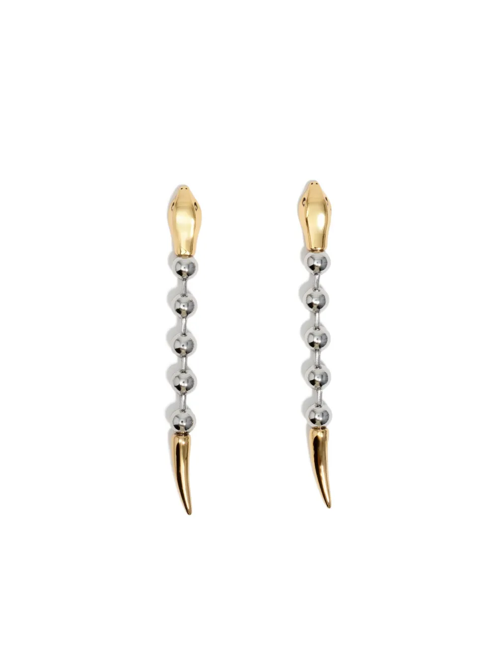 Bimba Y Lola Snake-head Dead Earrings In Gold