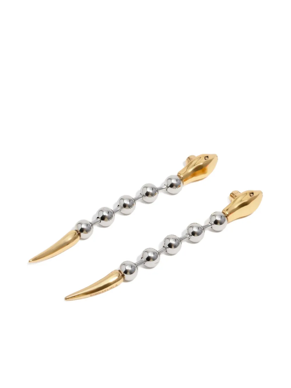 Bimba Y Lola Snake-head Dead Earrings In Gold