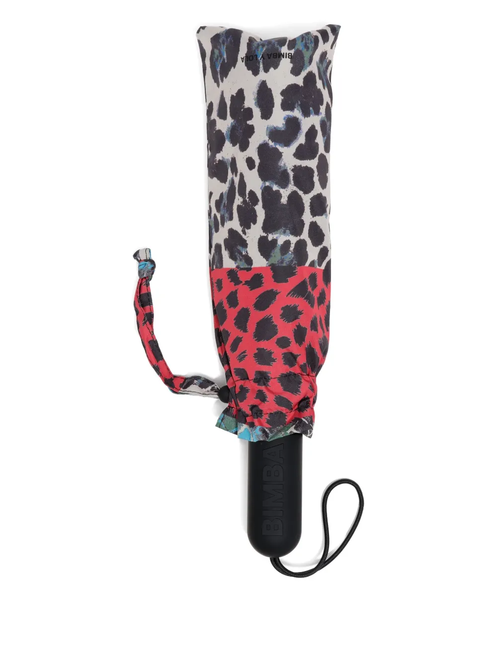 Bimba Y Lola Leopard-print Panel Umbrella In Pink