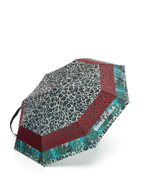 Bimba y Lola leopard-print panel umbrella