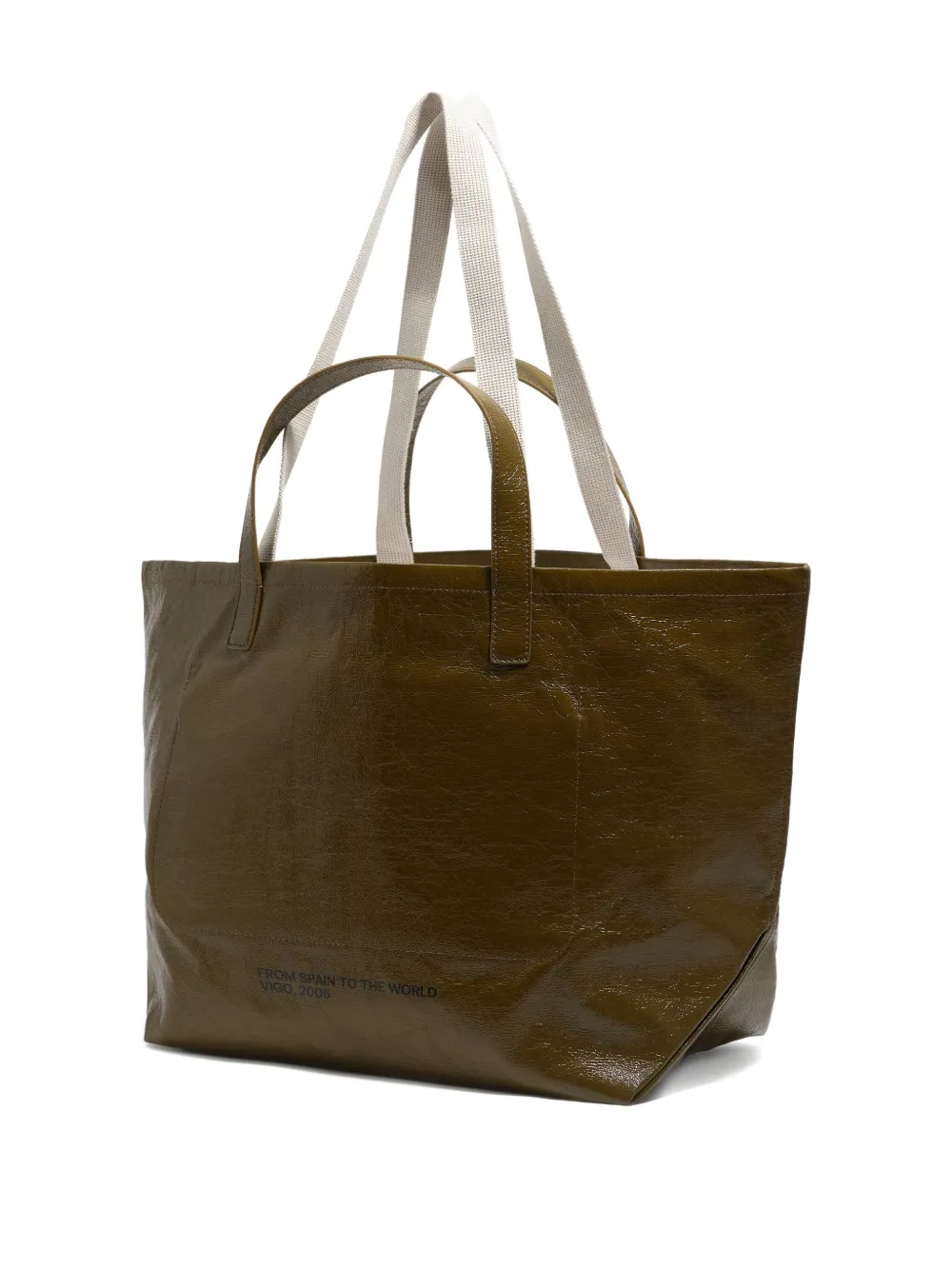 Bimba Y Lola Large Logo-plaque Tote Bag In Green