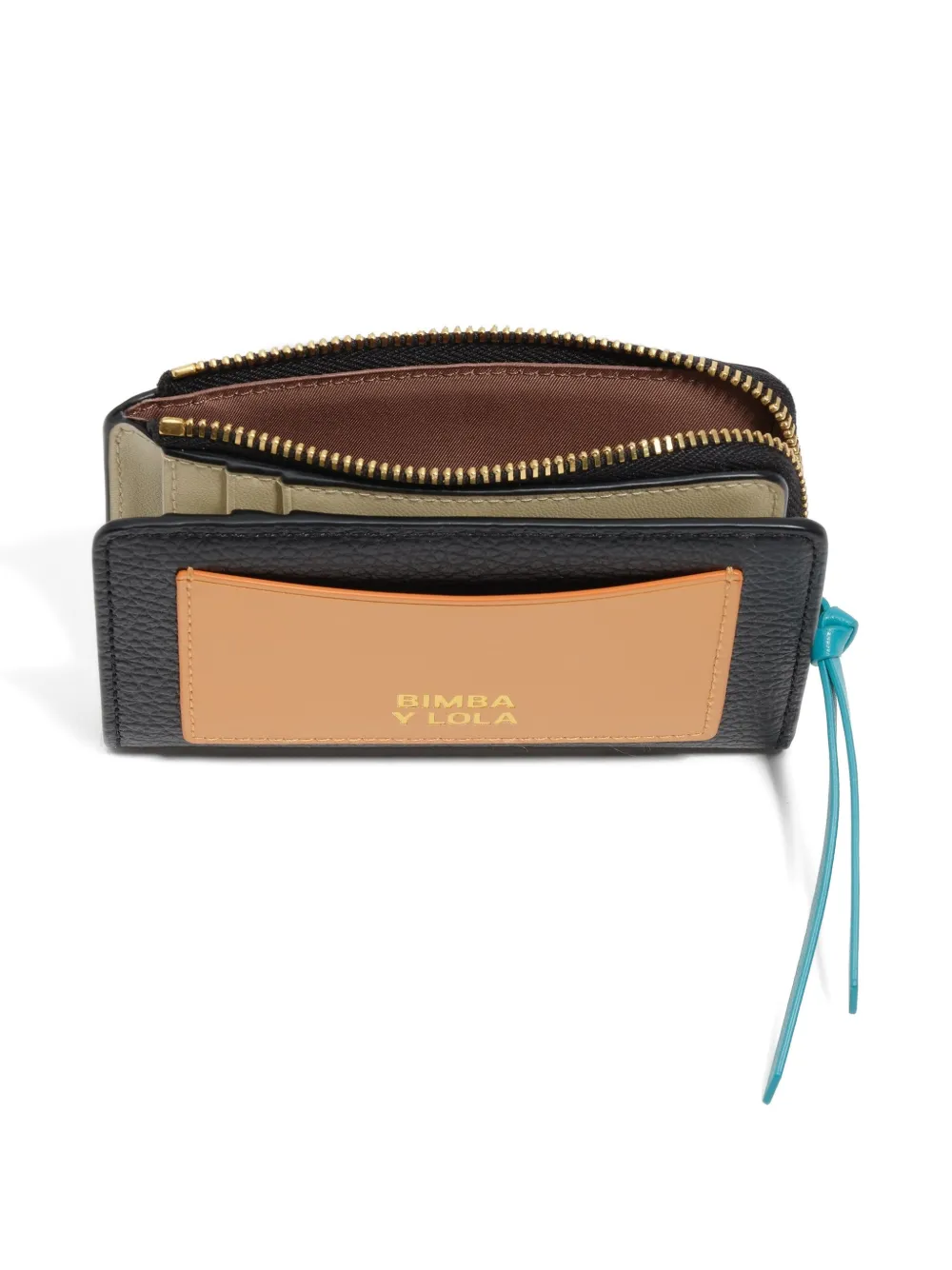 Bimba Y Lola Zip-fastening Bi-colour Wallet In Black