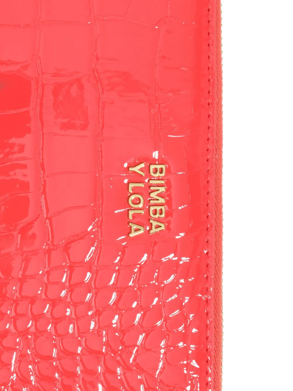 Bimba Y Lola Crocodile-effect Zip-around Wallet In Red