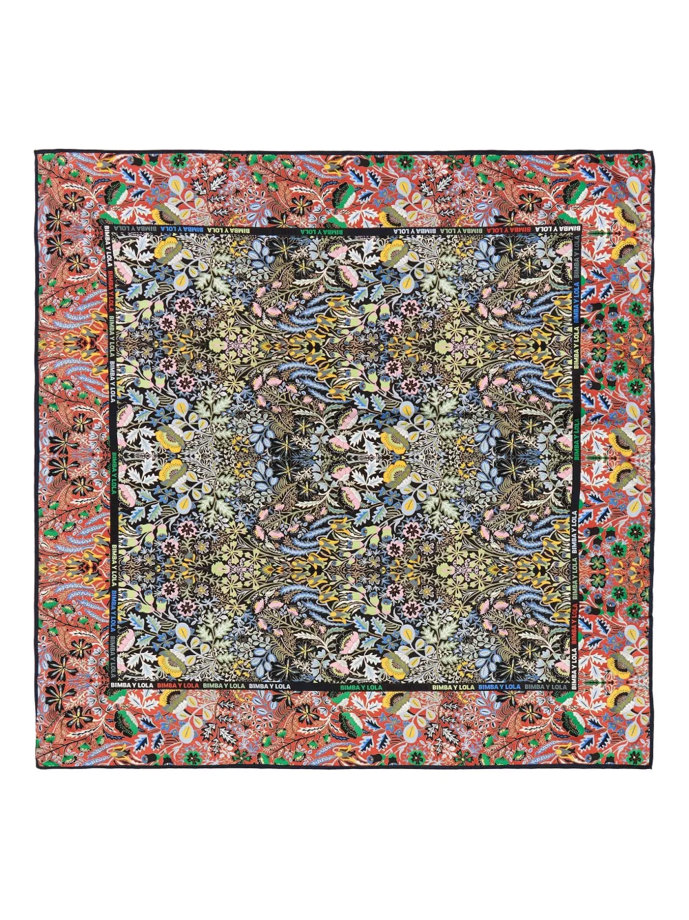 Bimba y Lola Sjaal met bloemenprint - Zwart