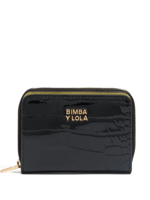 Bimba y Lola crocodile-effect zip-around wallet