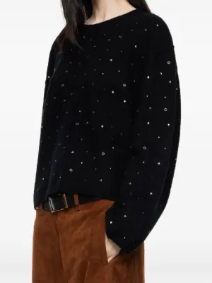 Pull Noir Pailleté Bimba Y Lola - Taille S - Occasion Très Bon état - Femme