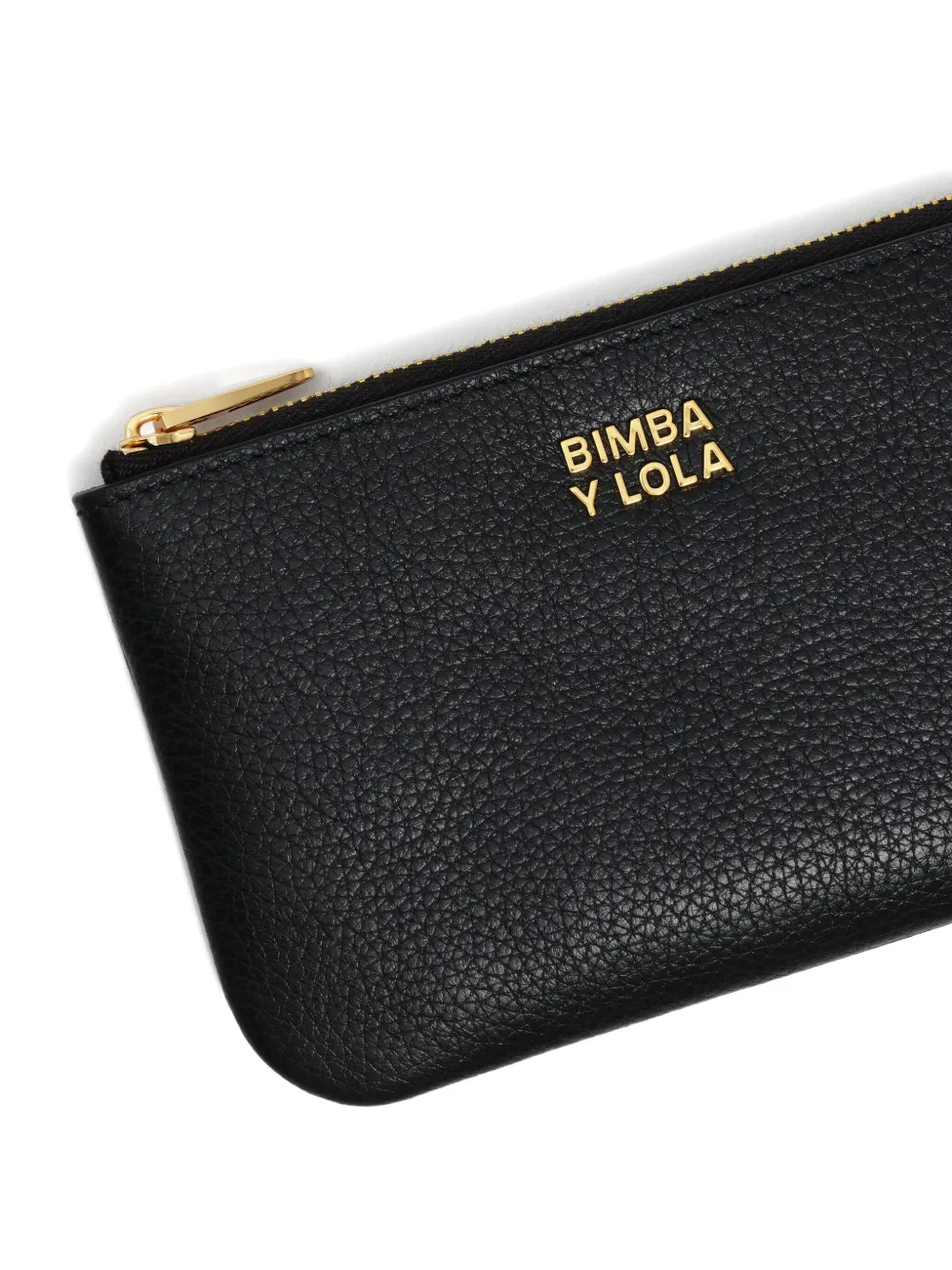 Bimba Y Lola Zip-top Leather Wallet In Black