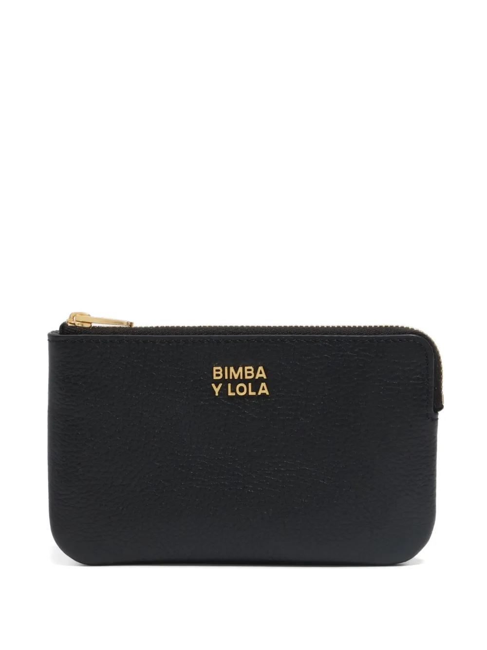 Bimba Y Lola Zip-top Leather Wallet In Black