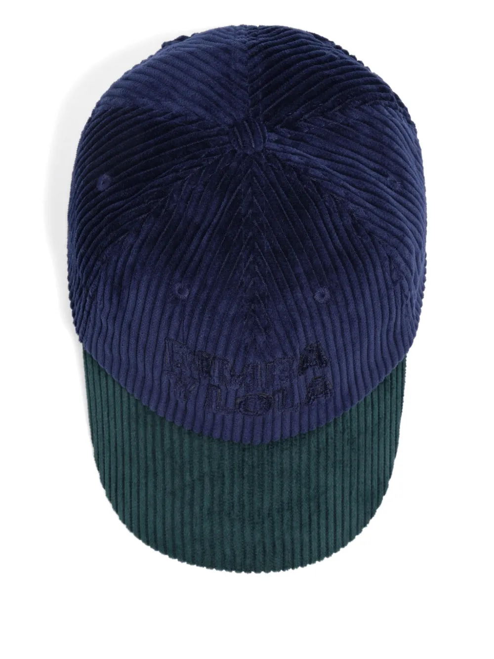 Bimba y Lola Ribfluwelen tweekleurige honkbalpet - Blauw