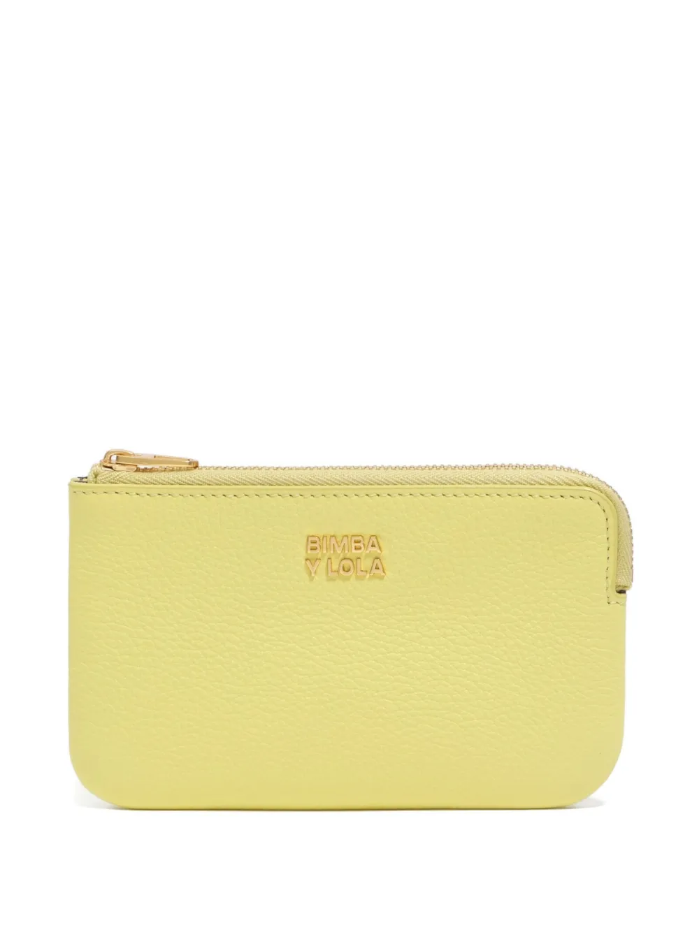 Bimba Y Lola Zip-top Leather Wallet In Yellow