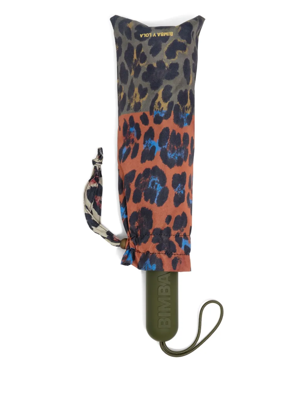 Bimba Y Lola Leopard-print Umbrella In Green