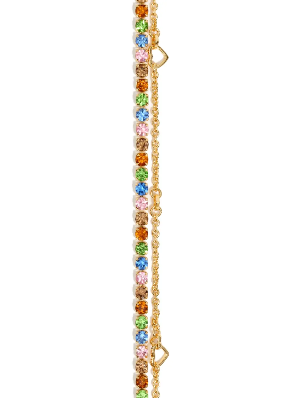 Bimba Y Lola Crystal-embellished Heart Bracelet In Gold