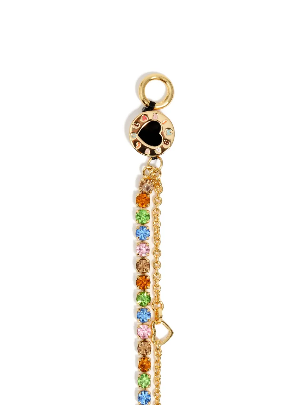 Bimba Y Lola Crystal-embellished Heart Bracelet In Gold