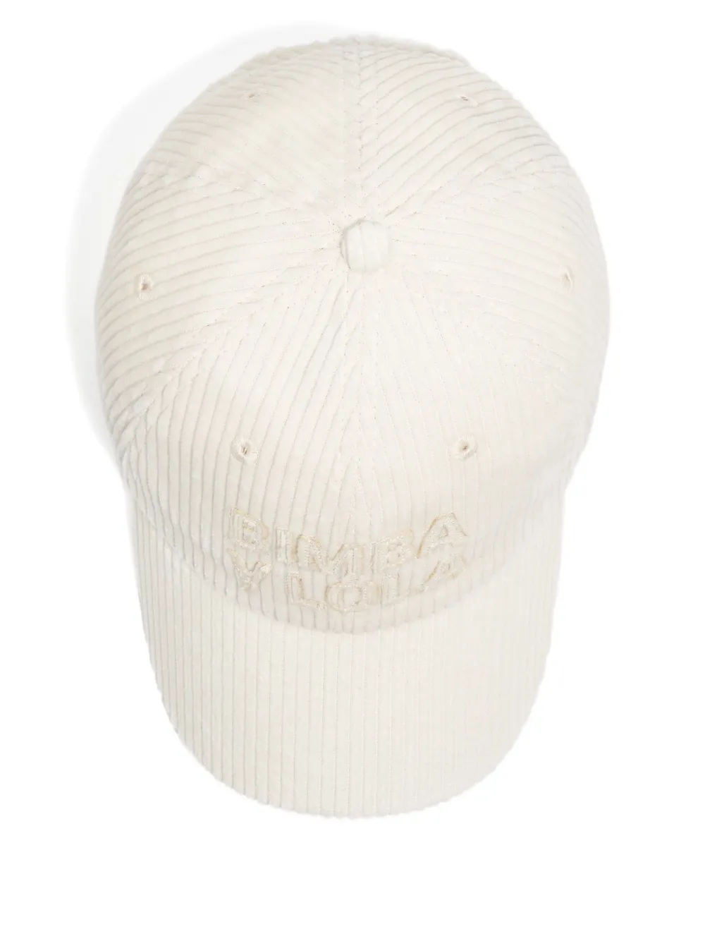 Bimba Y Lola Corduroy Embroidered Cap In Neutral