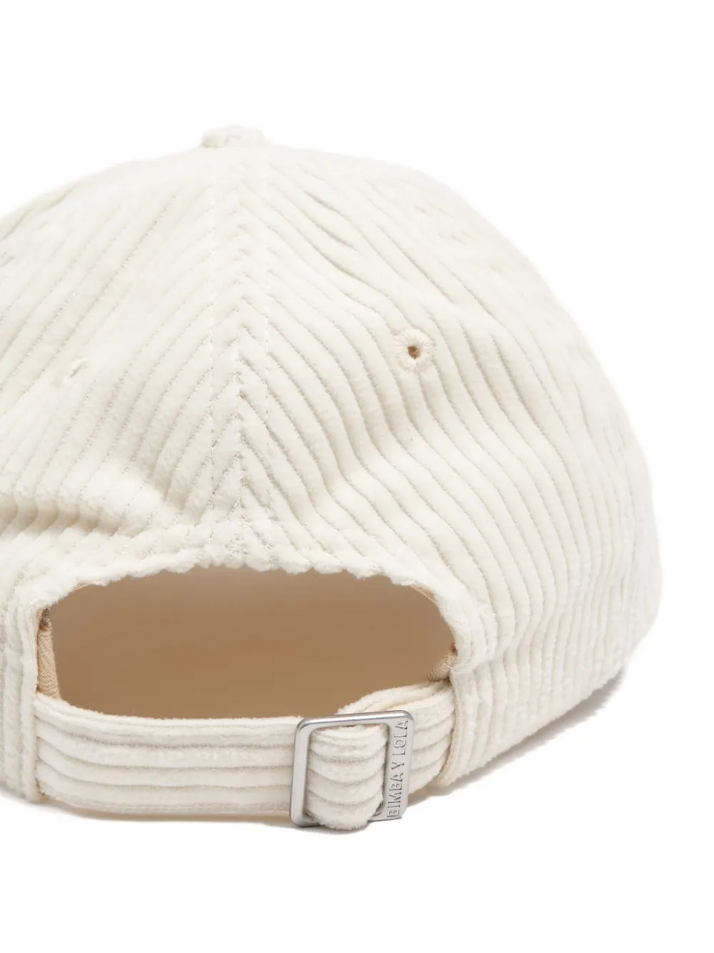 Bimba Y Lola Corduroy Embroidered Cap In Neutral