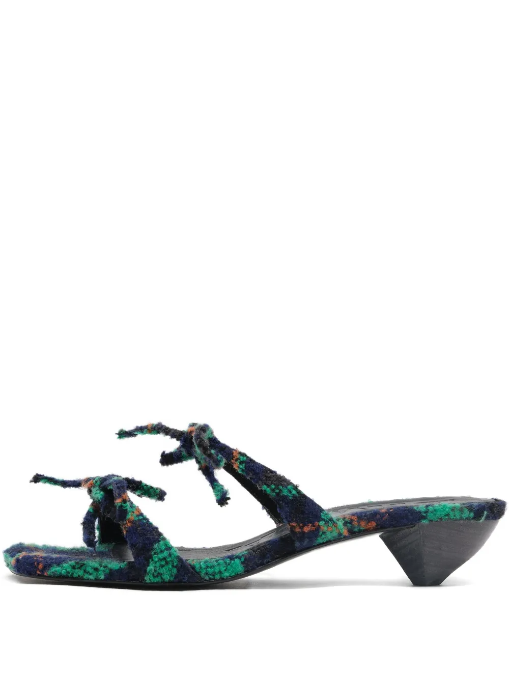 Bimba Y Lola 35mm Bow-tie Plaid Sandals In Blue
