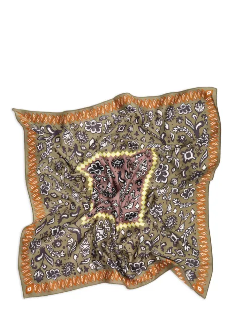 Bimba y Lola floral-patterned silk scarf