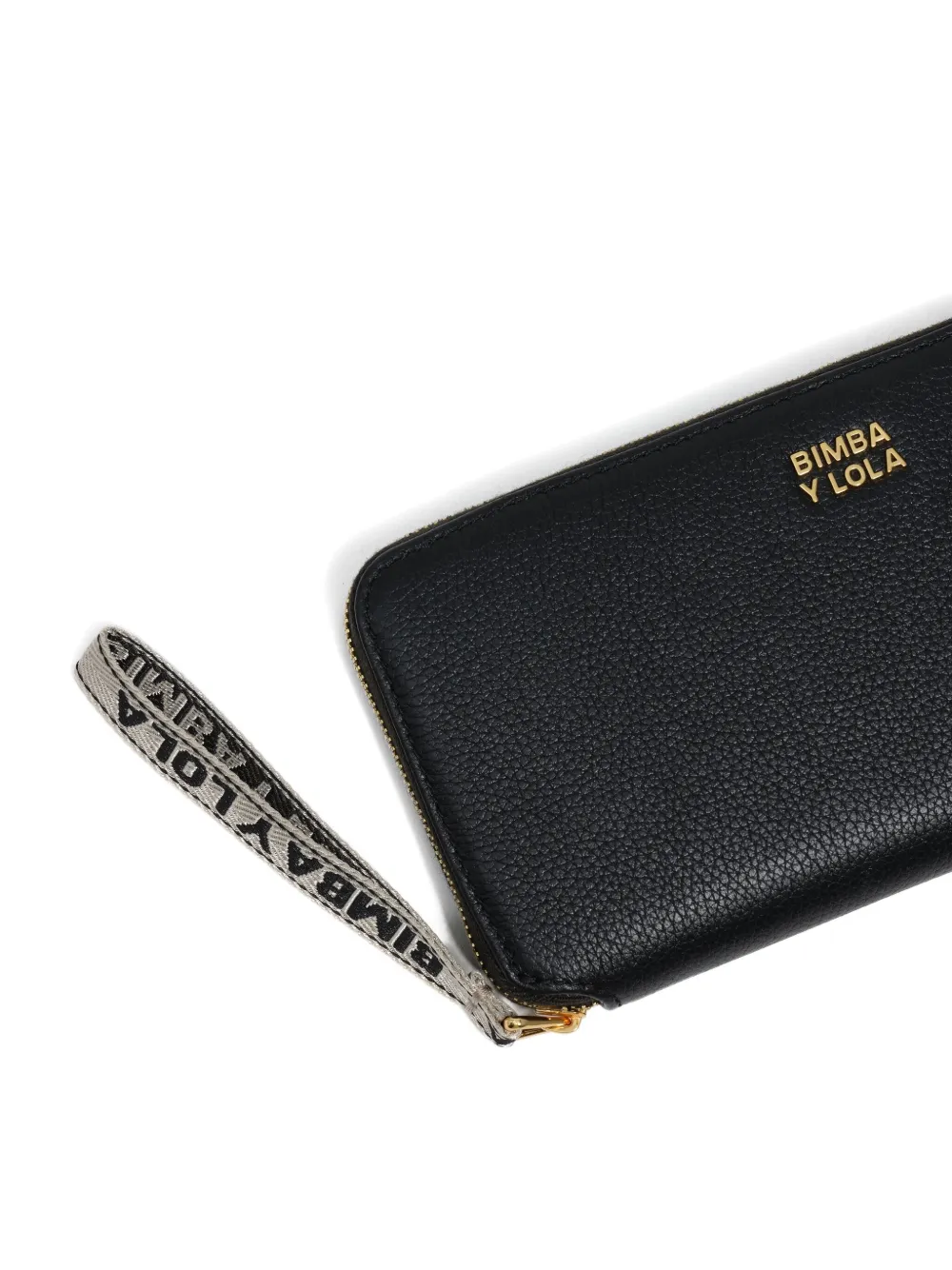 Bimba Y Lola Zip-around Leather Wallet In Black