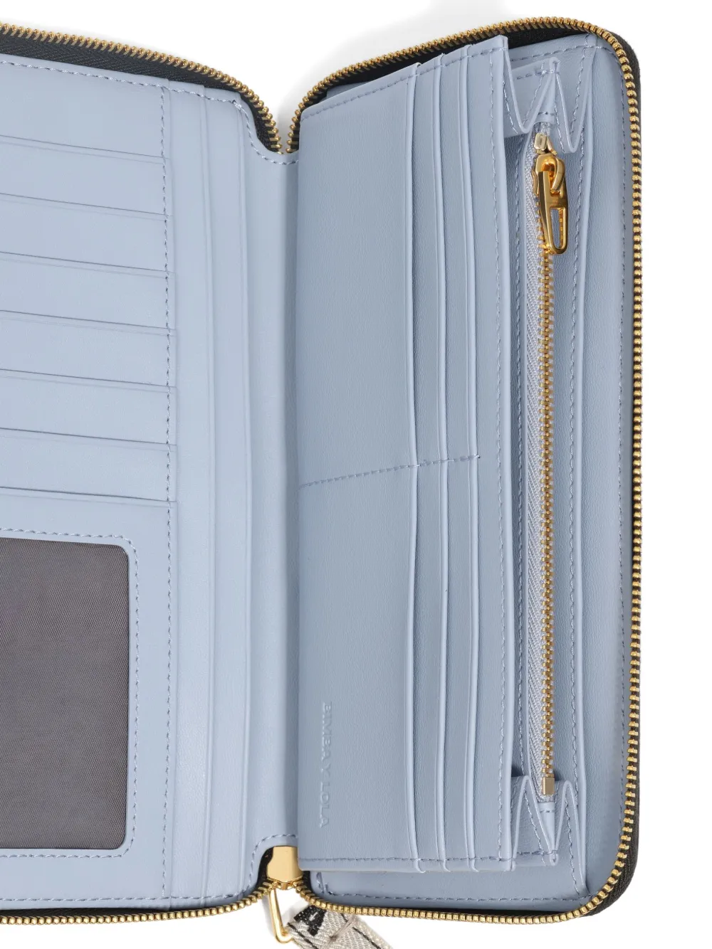 Bimba Y Lola Zip-around Leather Wallet In Black