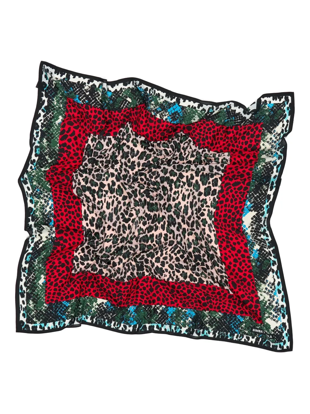 Bimba Y Lola Leopard-snake Print Scarf In Multi