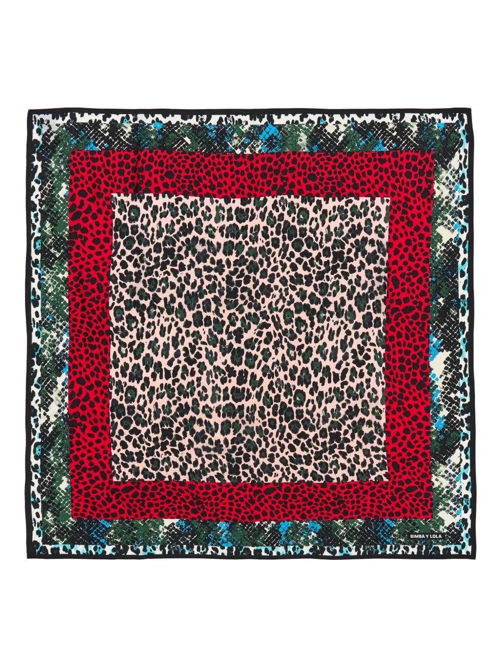 Bimba Y Lola Leopard-snake Print Scarf In Multi