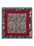 Bimba y Lola leopard-snake print scarf - Neutrals