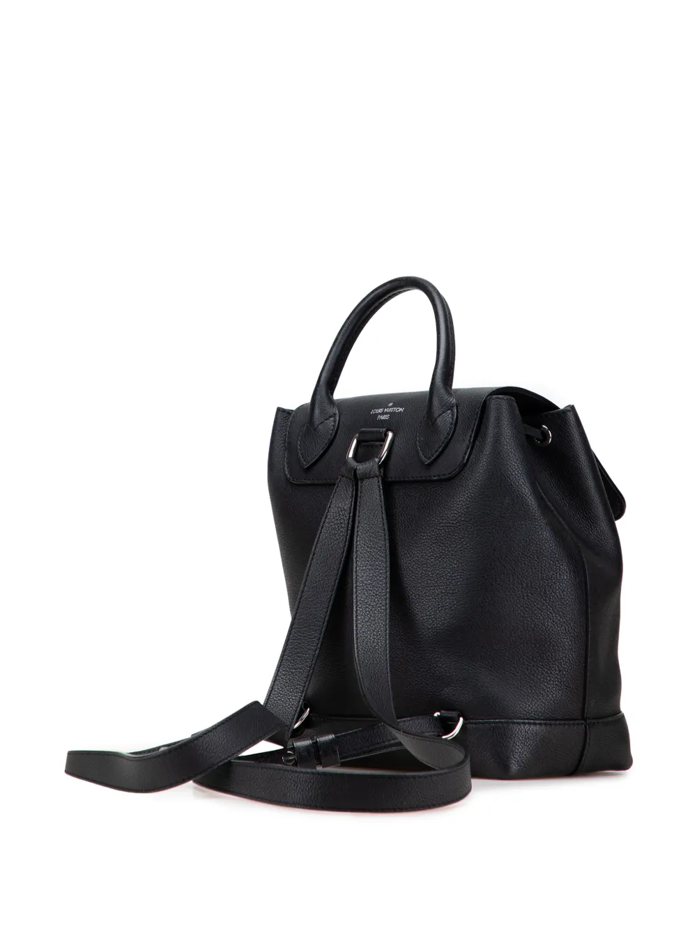 Pre-owned Louis Vuitton 2018 Taurillon Lockme Backpack In Black
