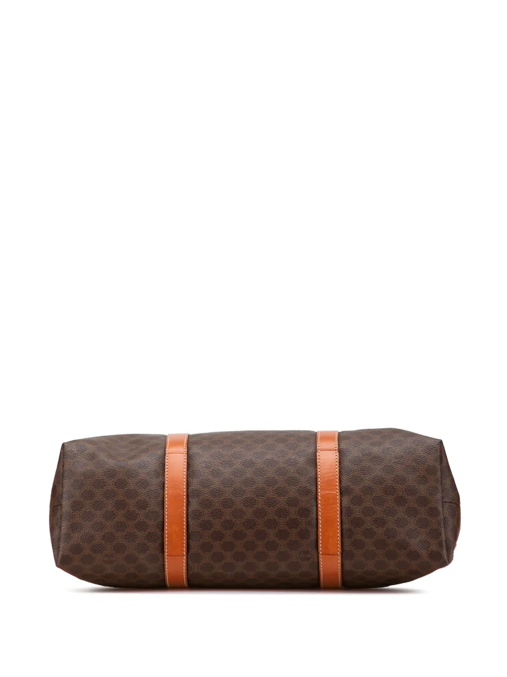 Pre-owned Celine 1998 Macadam Coated Canvas Tote Bag In Brown