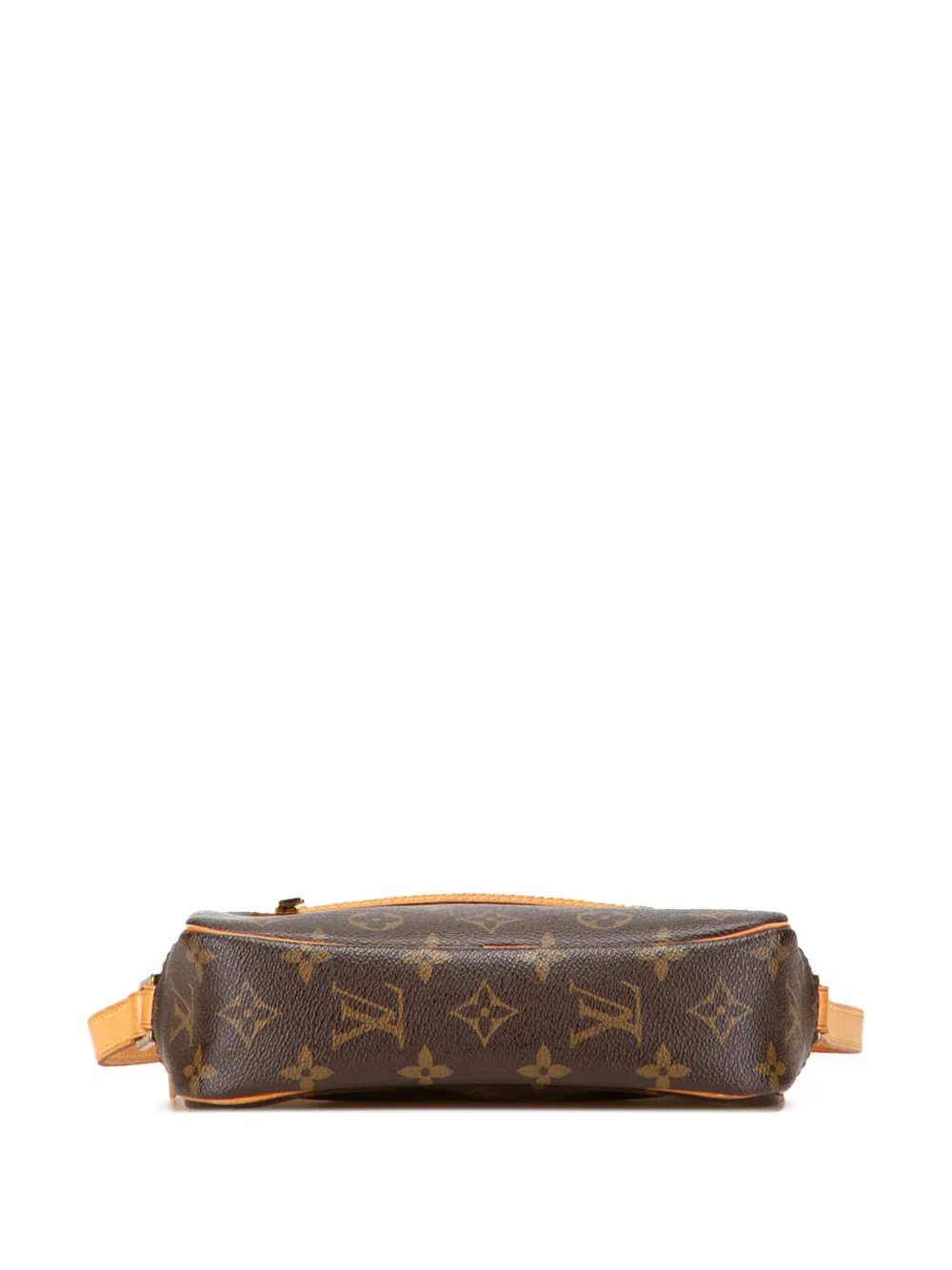 Pre-owned Louis Vuitton 2002 Monogram Pochette Cite Shoulder Bag In Brown