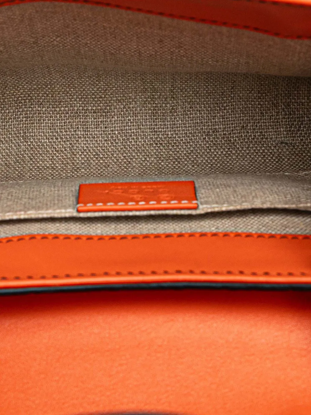 Pre-owned Gucci 2016-2025 Mini Microssima Emily Crossbody Bag In Orange