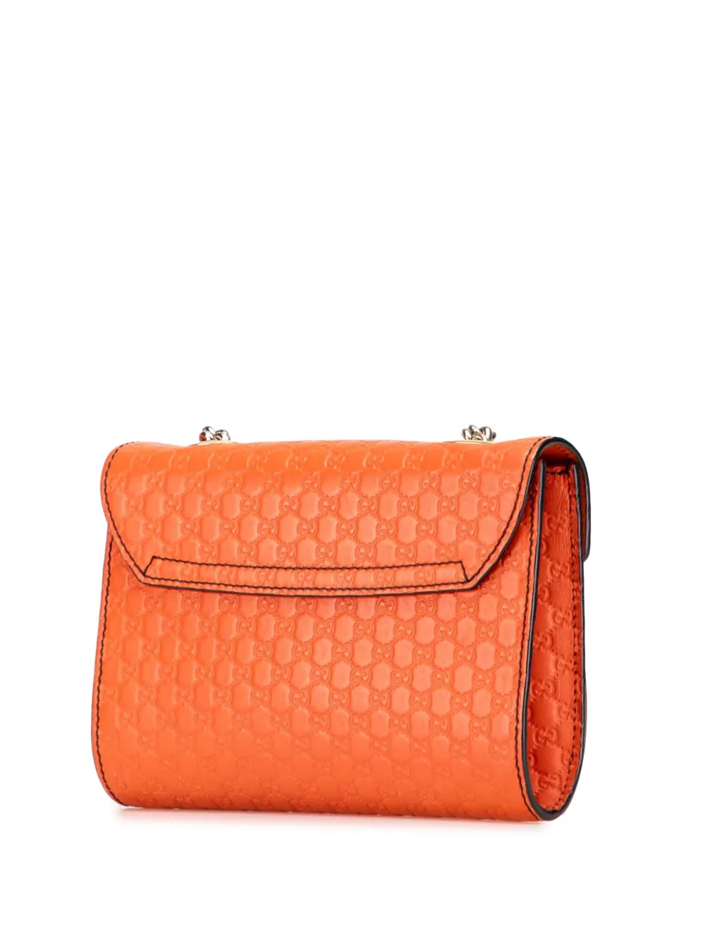 Pre-owned Gucci 2016-2025 Mini Microssima Emily Crossbody Bag In Orange