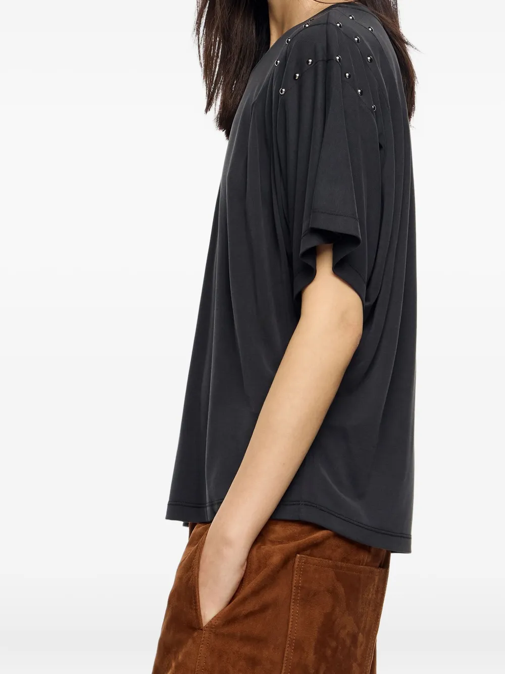 Bimba y Lola T-shirt verfraaid met studs Zwart