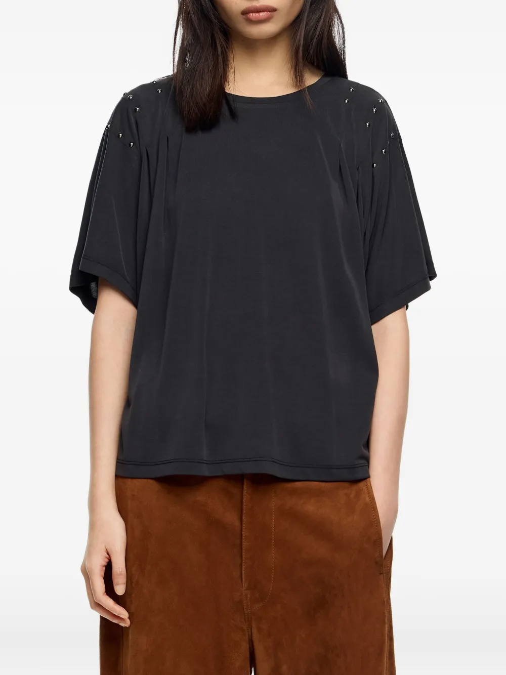 Bimba y Lola T-shirt verfraaid met studs Zwart