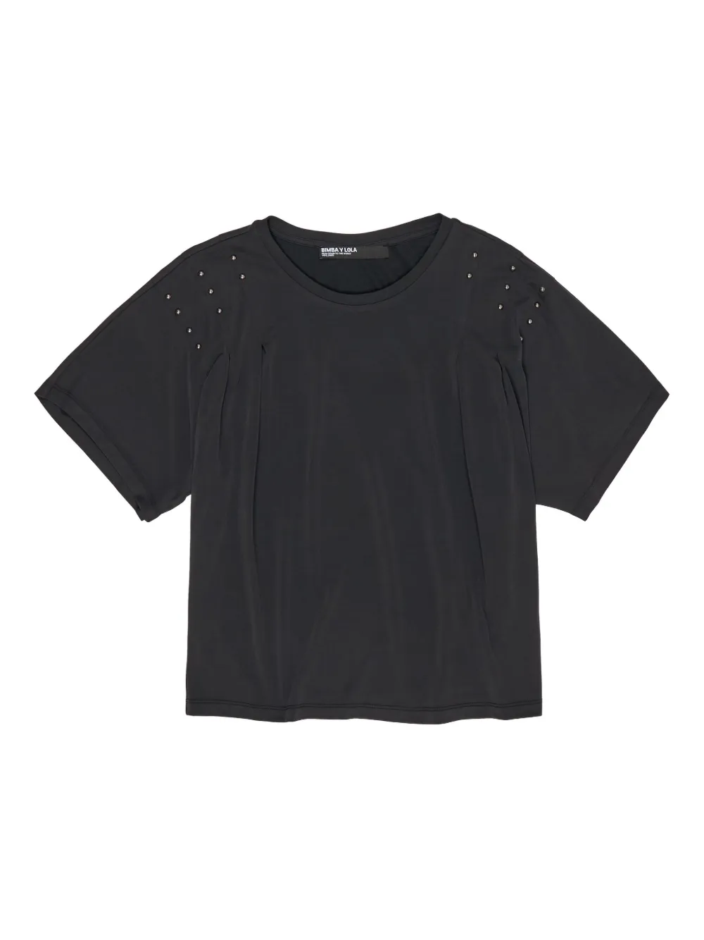 Bimba y Lola スタッズトリム Tシャツ - ブラック Bimba y Lola スタッズトリム Tシャツ - ブラック