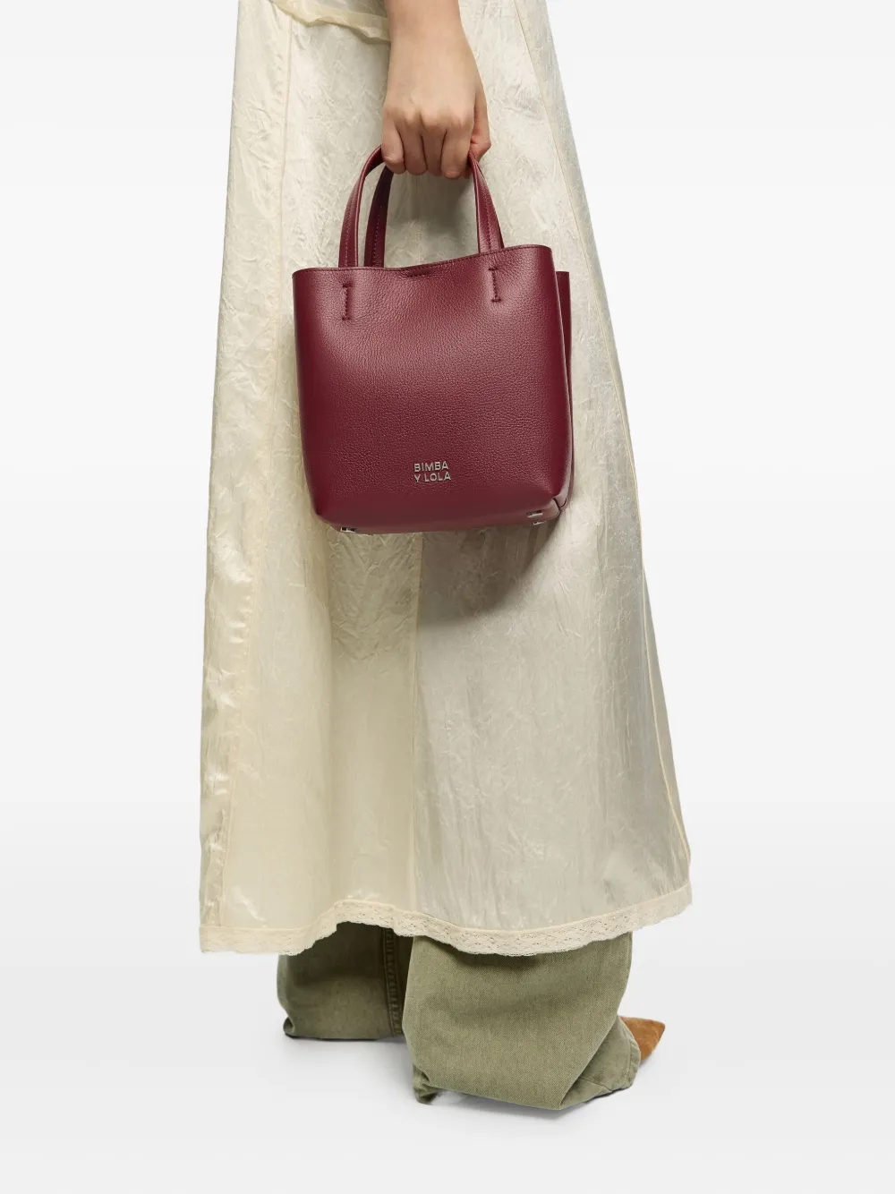 Bimba Y Lola Rigid Tote Bag In Red