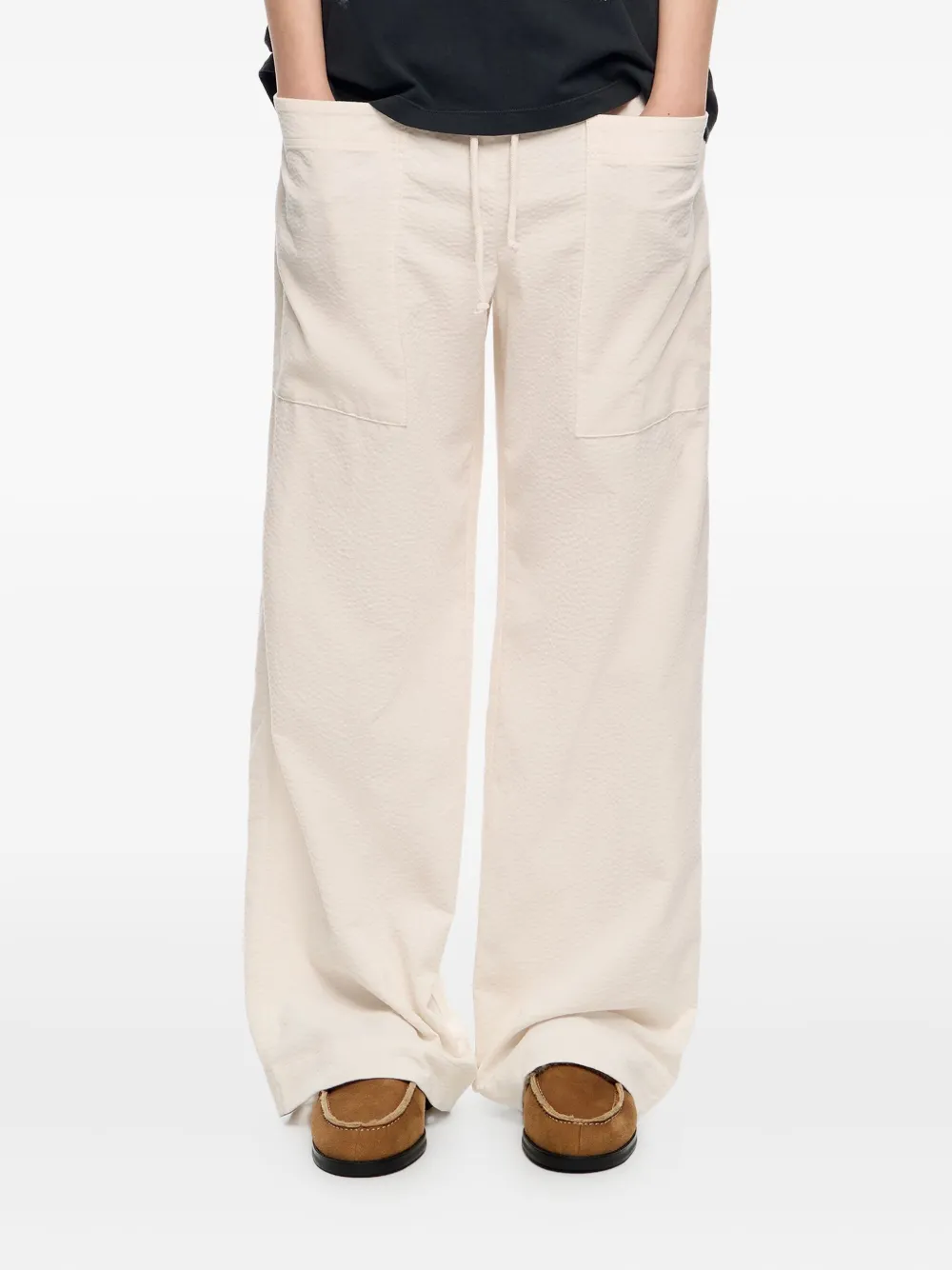 Bimba Y Lola Pocket Drawstring Trousers In Neutral