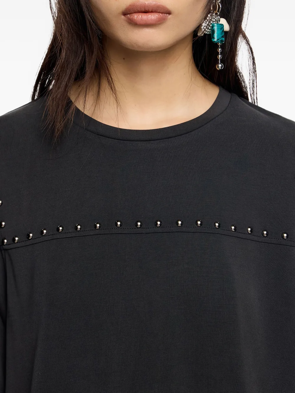 Bimba y Lola T-shirt verfraaid met studs Zwart