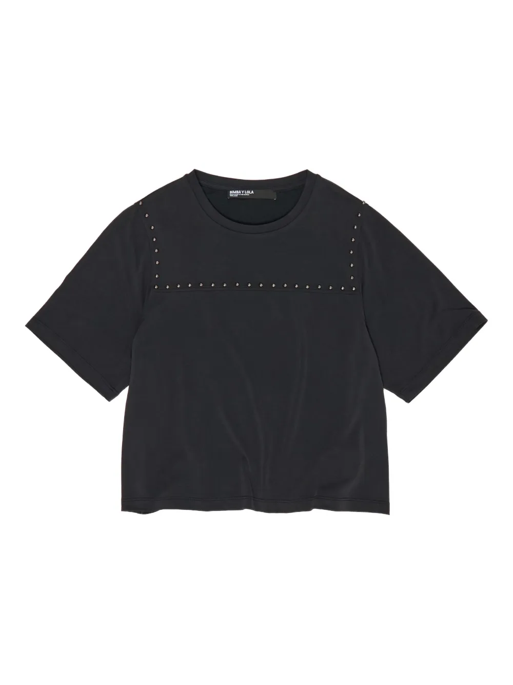 Bimba y Lola スタッズトリム Tシャツ - ブラック Bimba y Lola スタッズトリム Tシャツ - ブラック
