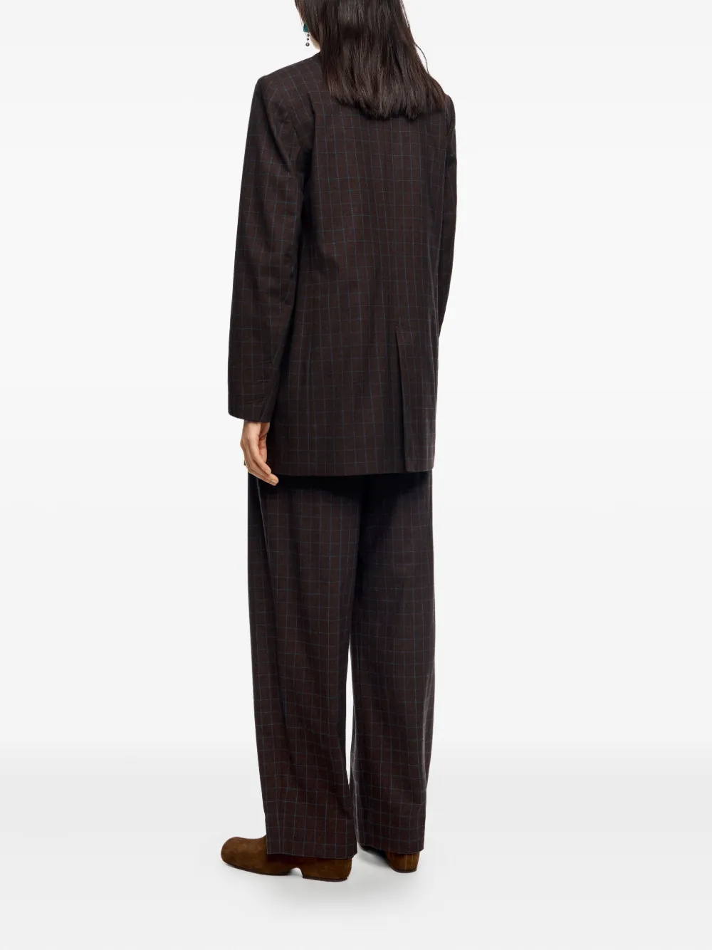 Bimba y Lola Geruite broek Bruin