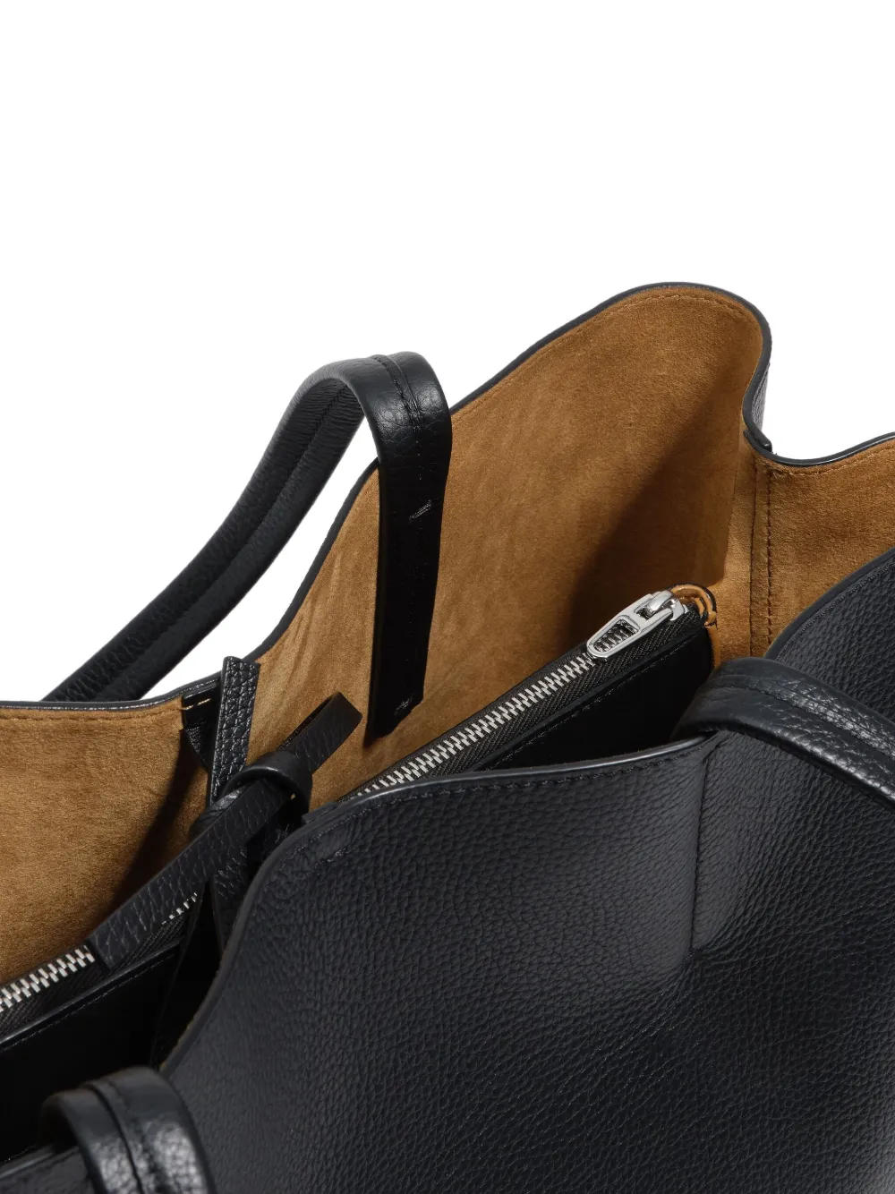 Bimba Y Lola Shopper Leather Tote Bag In Black