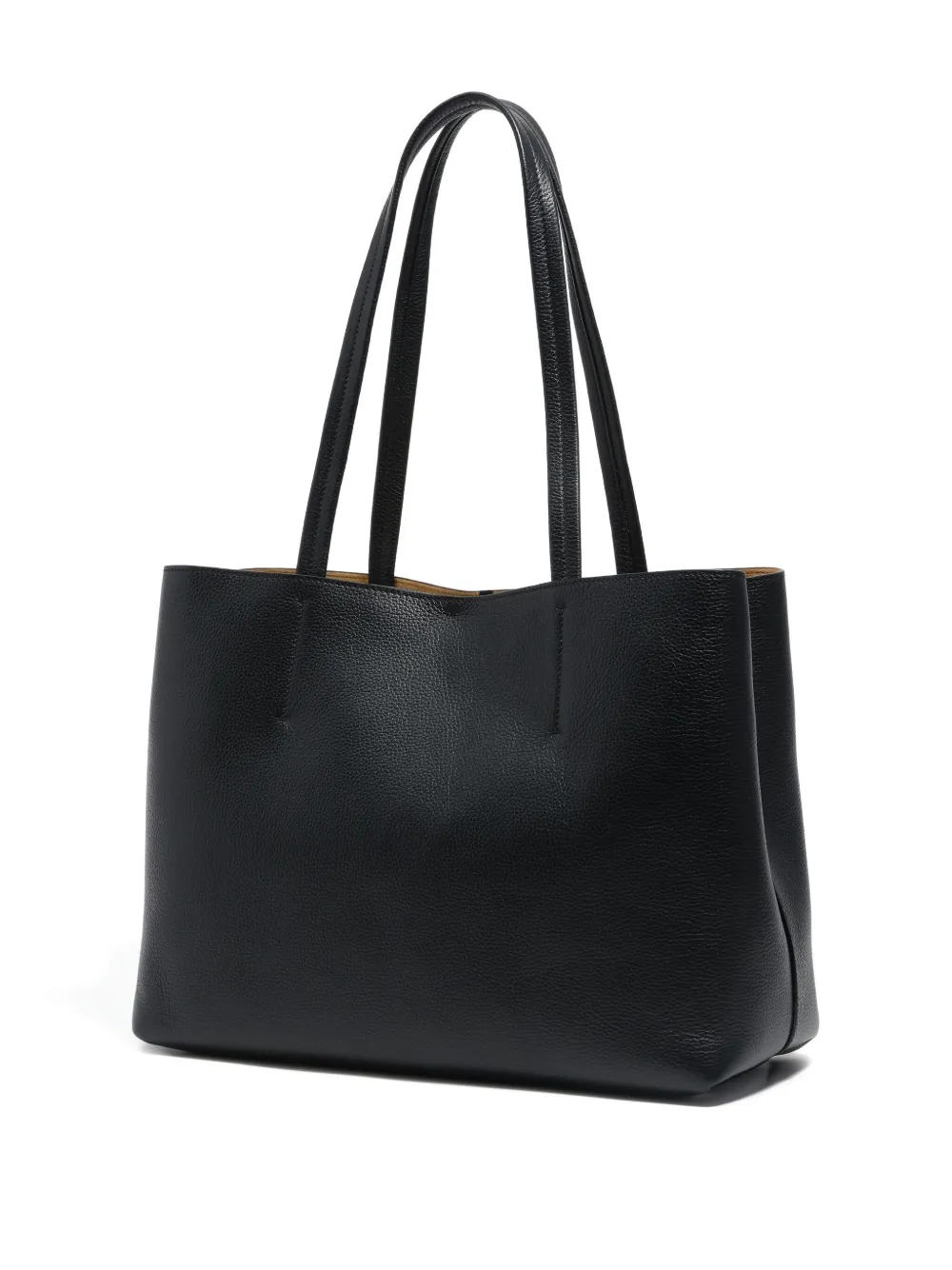 Bimba Y Lola Shopper Leather Tote Bag In Black