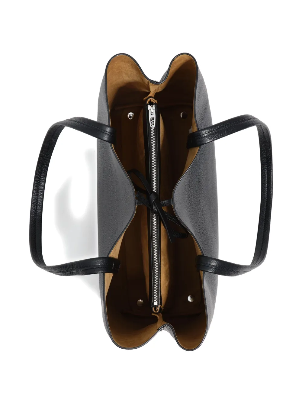 Bimba Y Lola Shopper Leather Tote Bag In Black